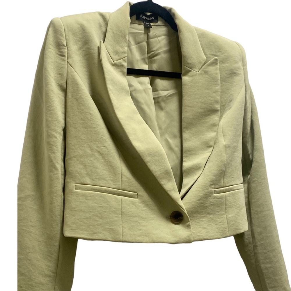 Express Size Medium Peak Lapel One Button Cropped… - image 3